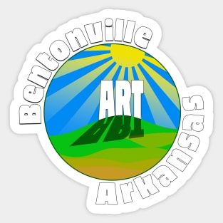 Bentonville, Arkansas Art Design Sticker